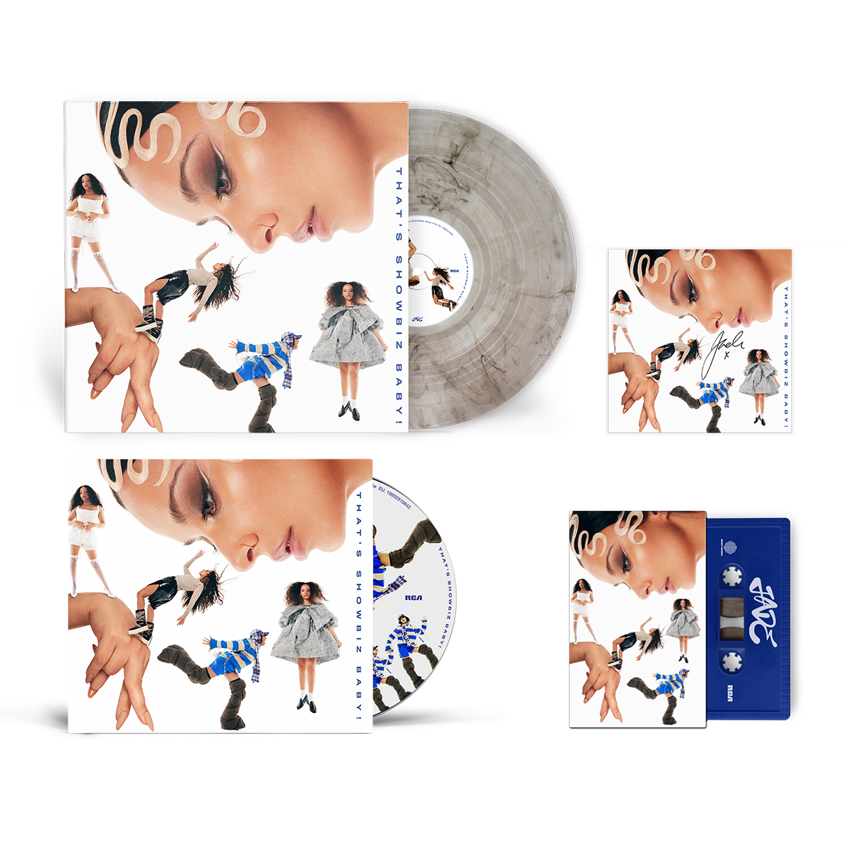THAT'S SHOWBIZ BABY! SIGNED CD, MARBLE VINYL, CASSETTE
