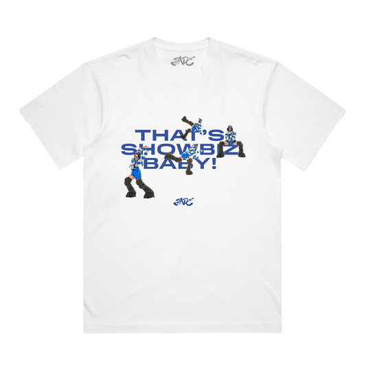 THAT'S SHOWBIZ BABY! FIGURES + TRACKLISTING TEE
